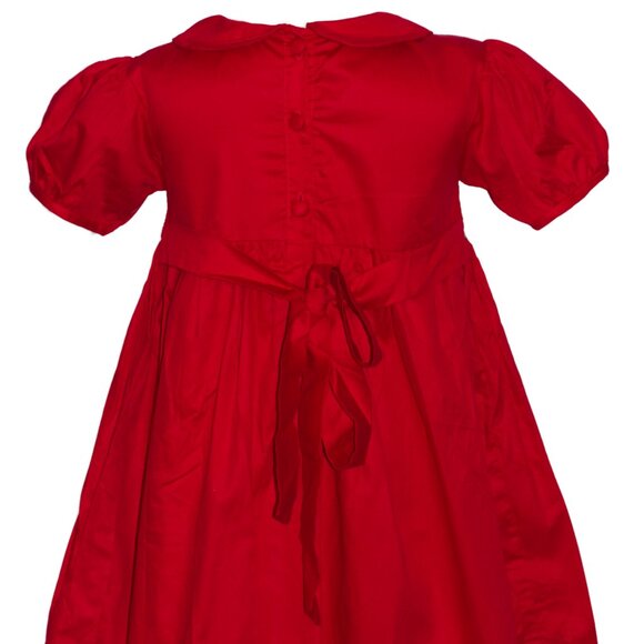 Holly Berry Smocked Dress-Christmas Holiday Collections - Picture 3 of 5